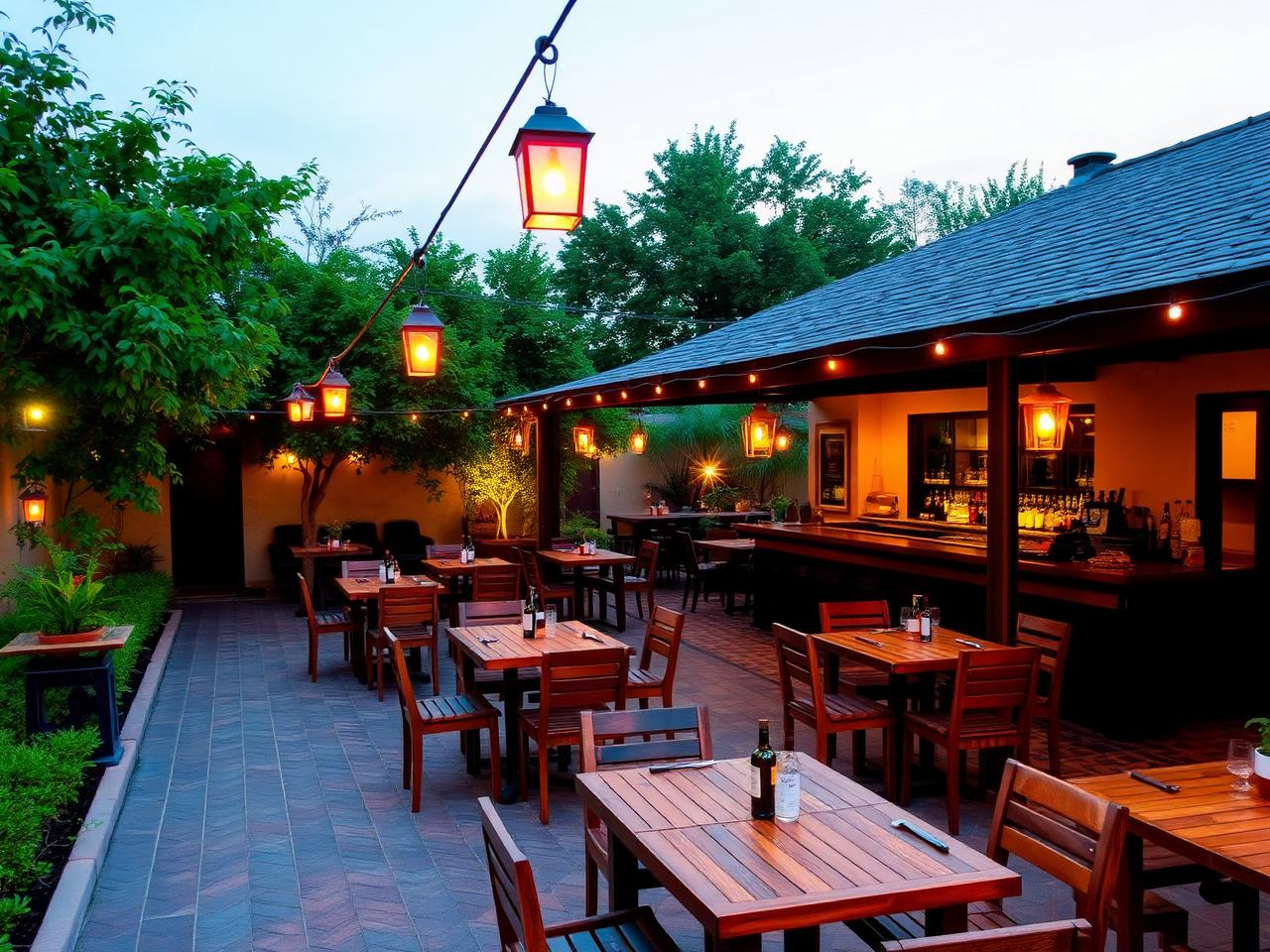 Terrasse du restaurant et du bar de Keur Maya